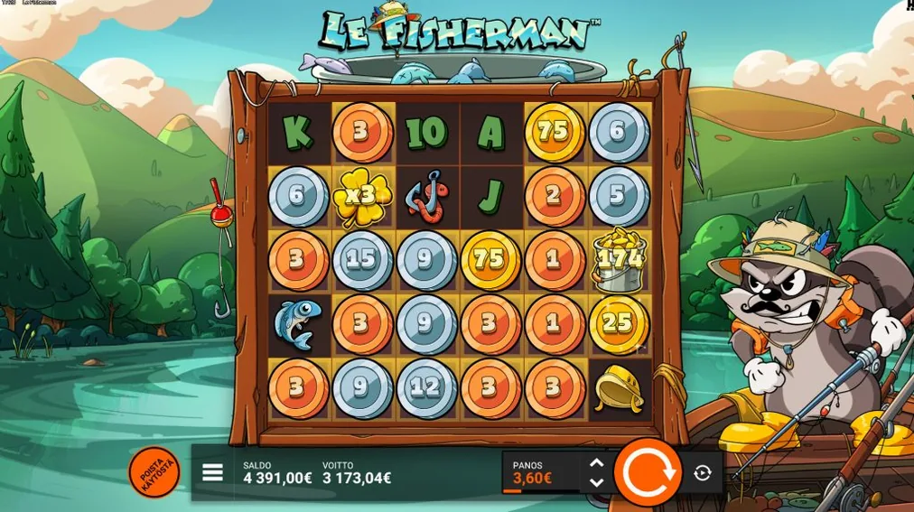 Le Fisherman Slot-Walzen, einer der bei SpinBoss gelisteten Slots — SpinBoss im Vergleich zur empfohlenen Alternative
